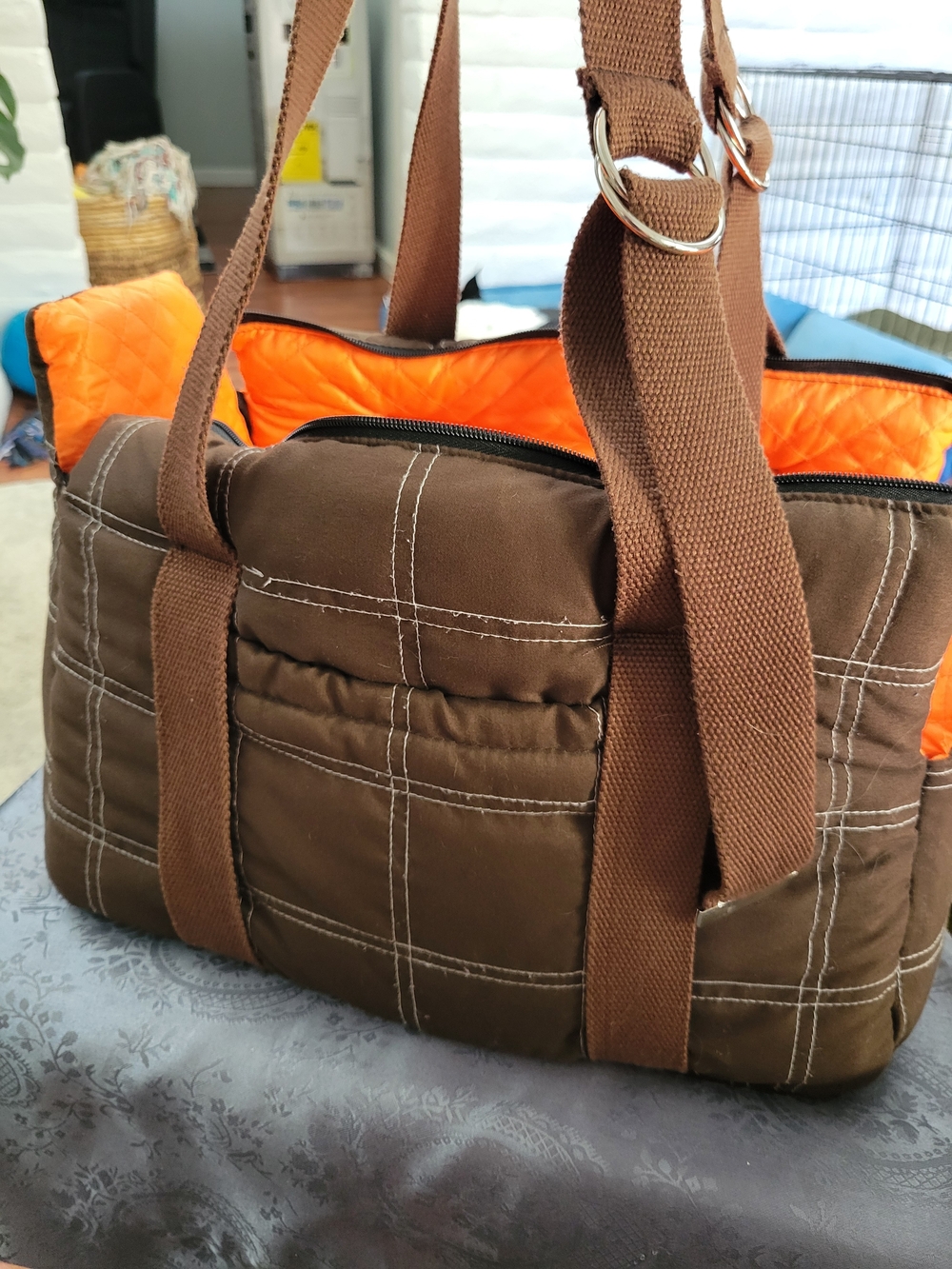Quilted Pet Travel Carrier.